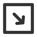 Arrow Down Right Square SVG Icon